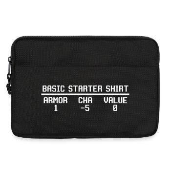  Sleep Deprived Gamer RPG Stat Block Video Game - Laptoptasche 13" - Schwarz - Vorne