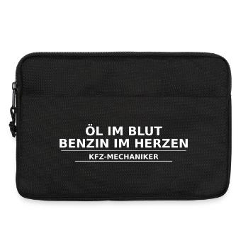 Car mechanic – oil in the blood, petrol in the heart - Laptop bag 13" - black - Front