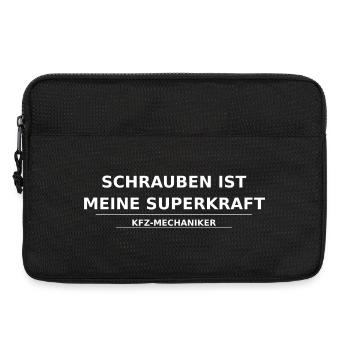 KFZ-Mechaniker – Schrauben ist meine Superkraft - Laptoptasche 13" - Schwarz - Vorne