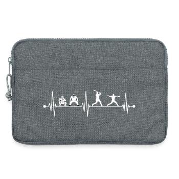 Sports Heartbeat Softball - Laptop bag 13" - heather grey - Front
