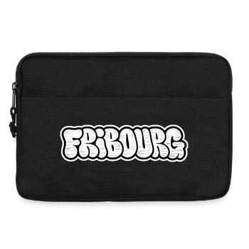 Fribourg Throwie Graffiti - Laptoptasche 13" - Schwarz - Vorne