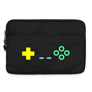 Gaming Controller Buttons Retro Vector - Laptop bag 13" - black - Front