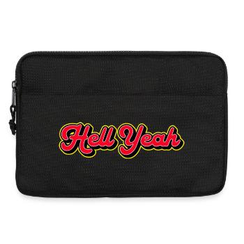 Hell Yeah 3D Retro Script - Laptop bag 13" - black - Front