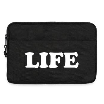 That says Life The Word Life - Laptoptasche 13" - Schwarz - Vorne