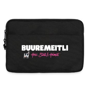 Buuremeitli Heart Stable Home - for Swiss women - Laptop bag 13" - black - Front