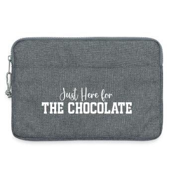 Je suis juste là pour le chocolat - Sacoche pour ordinateur portable 13 pouces - gris chiné - Devant
