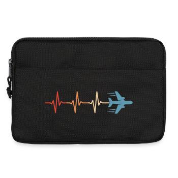 Pilote d’avion Battement de cœur Aviateur - Sacoche pour ordinateur portable 13 pouces - noir - Devant
