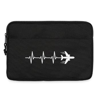 Pilote d’avion Battement de cœur Aviateur - Sacoche pour ordinateur portable 13 pouces - noir - Devant