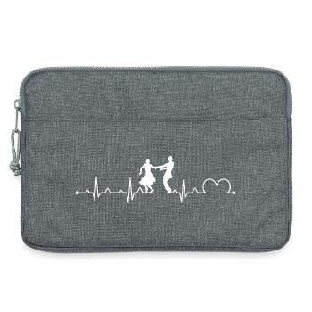 Danse Foxtrot Heartbeat EKG Art de salon - Sacoche pour ordinateur portable 13 pouces - gris chiné - Devant
