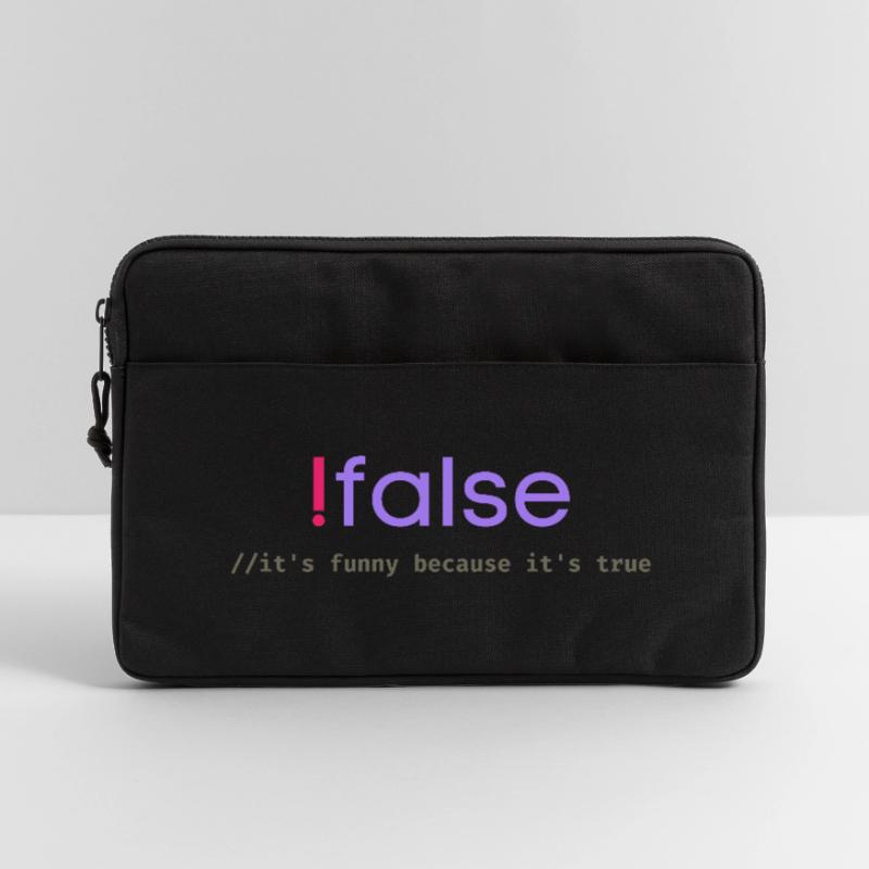 Jeu de mots sur la programmation Ifalse Funny Coder Sacoche pour ordinateur portable 13 pouces