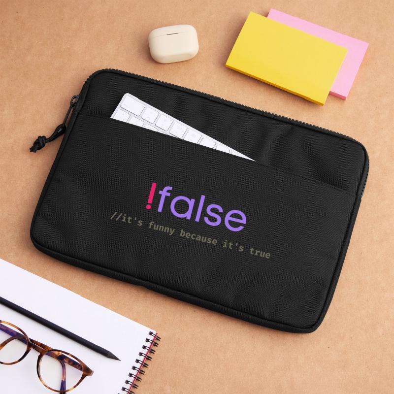 Ifalse Funny Coder Programming Pun Laptop bag 13"