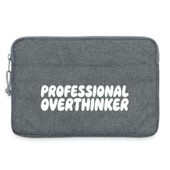 Expression professionnelle sur l’humour du trop réfléchisseur - Sacoche pour ordinateur portable 13 pouces - gris chiné - Devant