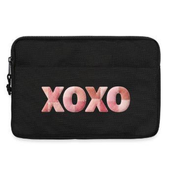 XOXO Patchwork disant Bisou-Câlin - Sacoche pour ordinateur portable 13 pouces - noir - Devant