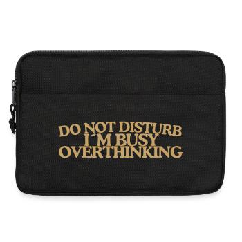 Do not disturb Overthinking Retro Spruch Gold - Laptoptasche 13" - Schwarz - Vorne