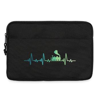Steam Train Locomotive Heartbeat Train - Laptop bag 13" - black - Front