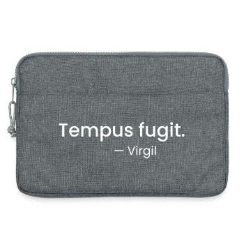 Tempus Fugit Lateinische Typografie Tee - Laptoptasche 13" - Grau meliert - Vorne