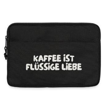 Kaffee ist flüssige Liebe - Laptoptasche 13" - Schwarz - Vorne