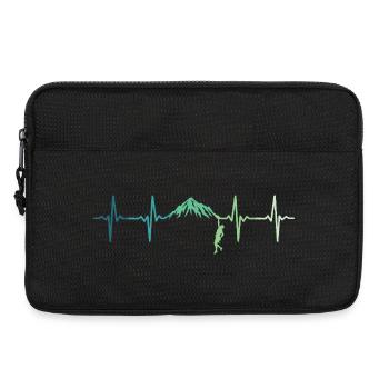 Kletternder Herzschlag-Kletterer - Laptoptasche 13" - Schwarz - Vorne
