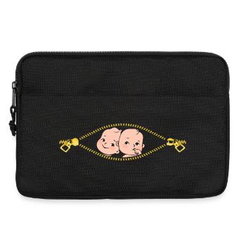 Pregnancy announce twins mom mom mom - Laptop bag 13" - black - Front