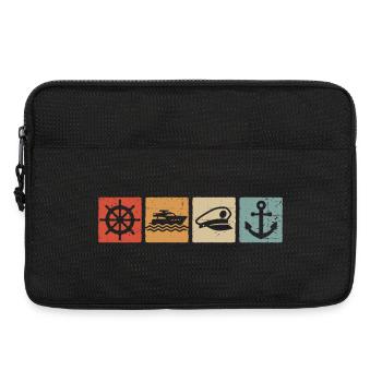Plaisancier Capitaine Bateau Ancre Marin - Sacoche pour ordinateur portable 13 pouces - noir - Devant