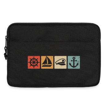 Sailor Boater Captain Sailboat Anchor Sailing - Laptop bag 13" - black - Front