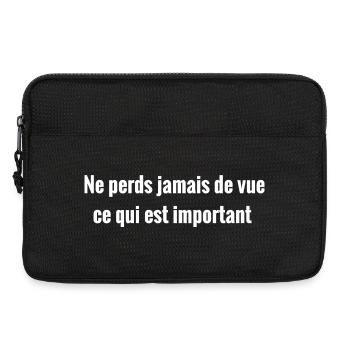 Collection Vérité | L'Essentiel : Gardez le Cap - Sacoche pour ordinateur portable 13 pouces - noir - Devant