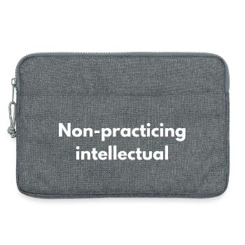 Non-Practicing Intellectual - Funny Academic - Laptop bag 13" - heather grey - Front