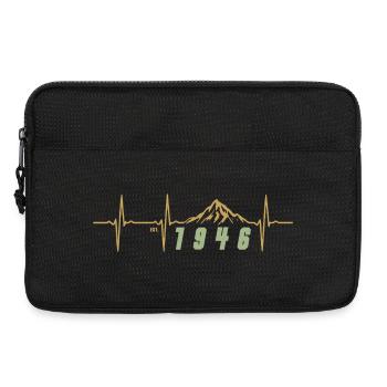 Pixel Rétro 80 Ans Octogénaire Cadeau Fête 1946 - Sacoche pour ordinateur portable 13 pouces - noir - Devant