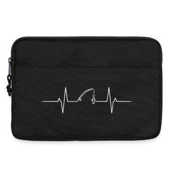 Angelrute Fisch Herzschlag Herzschlag Herzschlag Fisch - Laptoptasche 13" - Schwarz - Vorne