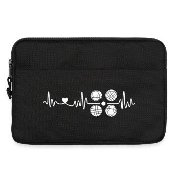 Boules de boccia et pétanque de bocce battement de cœur - Sacoche pour ordinateur portable 13 pouces - noir - Devant
