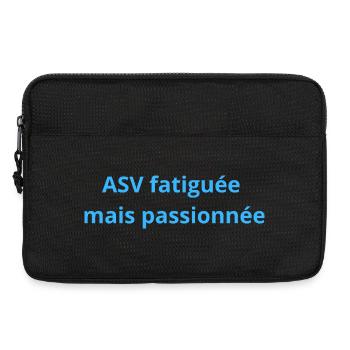 ASV_fatigue_mais_passionne - Sacoche pour ordinateur portable 13 pouces - noir - Devant