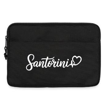 Santorin Heartbeat Greece - Sacoche pour ordinateur portable 13 pouces - noir - Devant