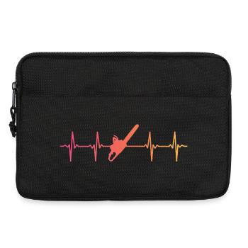 Bûcheron Sunset battement de coeur tronçonne - Sacoche pour ordinateur portable 13 pouces - noir - Devant