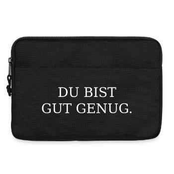 Du Bist Gut Genug  - Laptoptasche 13" - Schwarz - Vorne