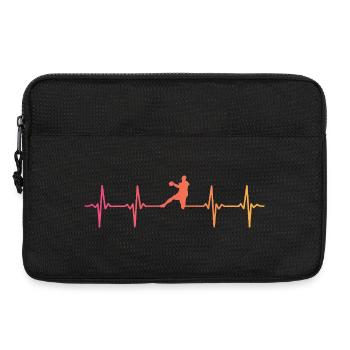 Handball Sunset Heartbeat Handballer - Laptoptasche 13" - Schwarz - Vorne