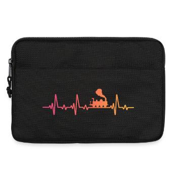 Sunset Heartbeat Train Lokomotivzug - Laptoptasche 13" - Schwarz - Vorne