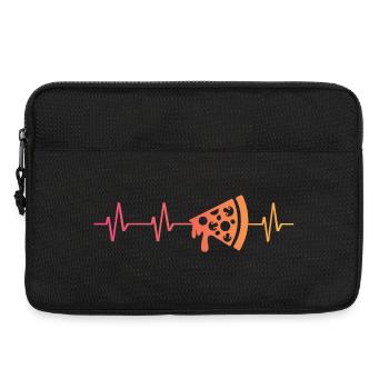 Pizza Sonnenuntergang Herzschlag von Pizza - Laptoptasche 13" - Schwarz - Vorne