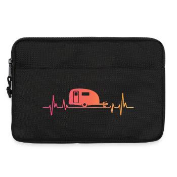 Sunset Heartbeat camper travel caravan - Laptop bag 13" - black - Front