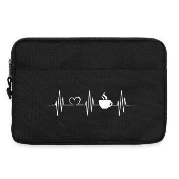 heartbeat cafe herzschlag coffee symbol - Laptoptasche 13" - Schwarz - Vorne