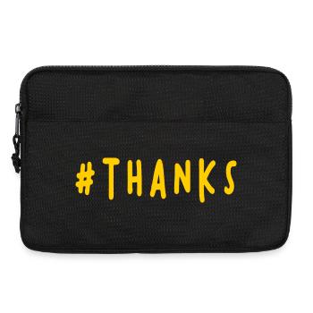 THANK YOU. THANKS. THANK YOU. ANNIVERSARY. BIRTH. - Laptop bag 13" - black - Front