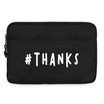 THANK YOU. THANKS. THANK YOU. ANNIVERSARY. BIRTH. - Laptop bag 13" - black - Front