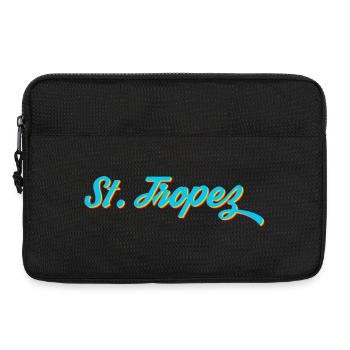 Calligraphie au néon de Saint-Tropez - Sacoche pour ordinateur portable 13 pouces - noir - Devant
