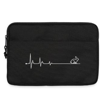 Heartbeat Bunny Linie - Laptoptasche 13" - Schwarz - Vorne