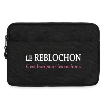 Le reblochon c'est bon - Sacoche pour ordinateur portable 13 pouces - noir - Devant