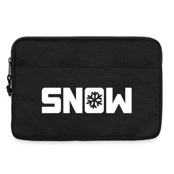 Snow Snow Snowflake Winter Christmas Hohoho - Laptop bag 13" - black - Front