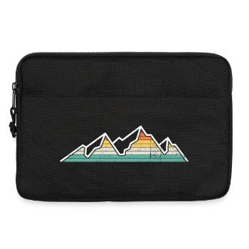 Pastel Rainbow Mountain Ridge - Laptop bag 13" - black - Front