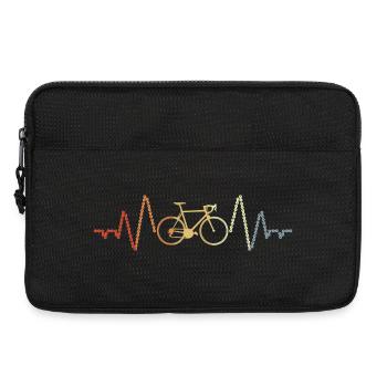 Battement de cœur de vélo vintage - Sacoche pour ordinateur portable 13 pouces - noir - Devant