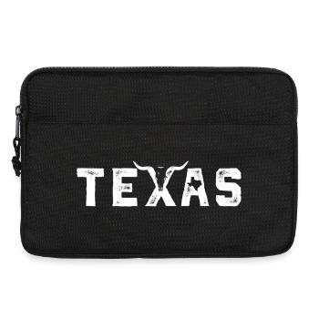 Texas Bold Distressed Wordmark - Laptop bag 13" - black - Front