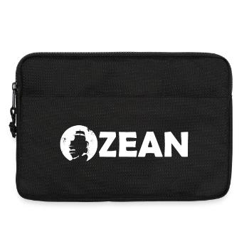 Ozean Symbol Schriftzug Logo label Wasser Meer - Laptoptasche 13" - Schwarz - Vorne
