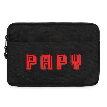 PAPY. FÊTE DES PÈRES. BONNE FÊTE PAPY. JE T'AIME. - Sacoche pour ordinateur portable 13 pouces - noir - Devant